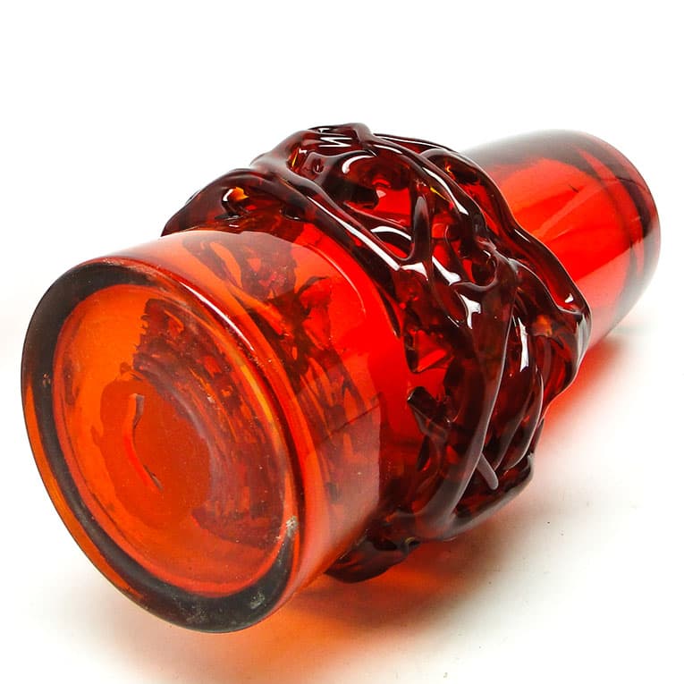 Wazon Cierniowa korona, szkło czerwone, proj. J. Słuczan-Orkusz, Polska, lata 70. - 113462