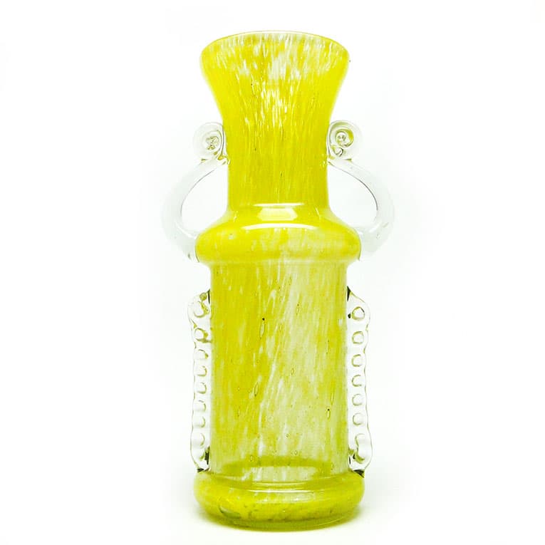 Wazon Postmodernizm, szkło żółte, Polska, lata 70. - 113468
