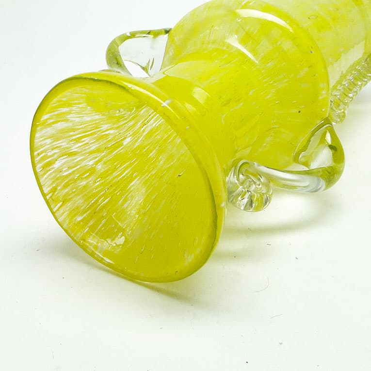 Wazon Postmodernizm, szkło żółte, Polska, lata 70. - 113476