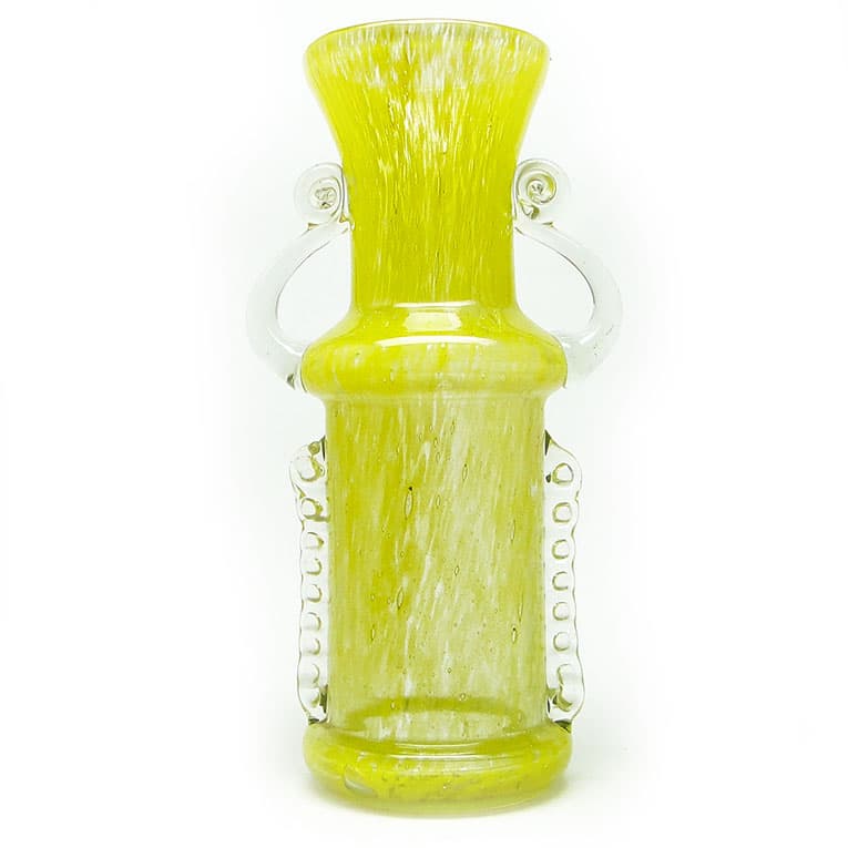 Wazon Postmodernizm, szkło żółte, Polska, lata 70. - 113469