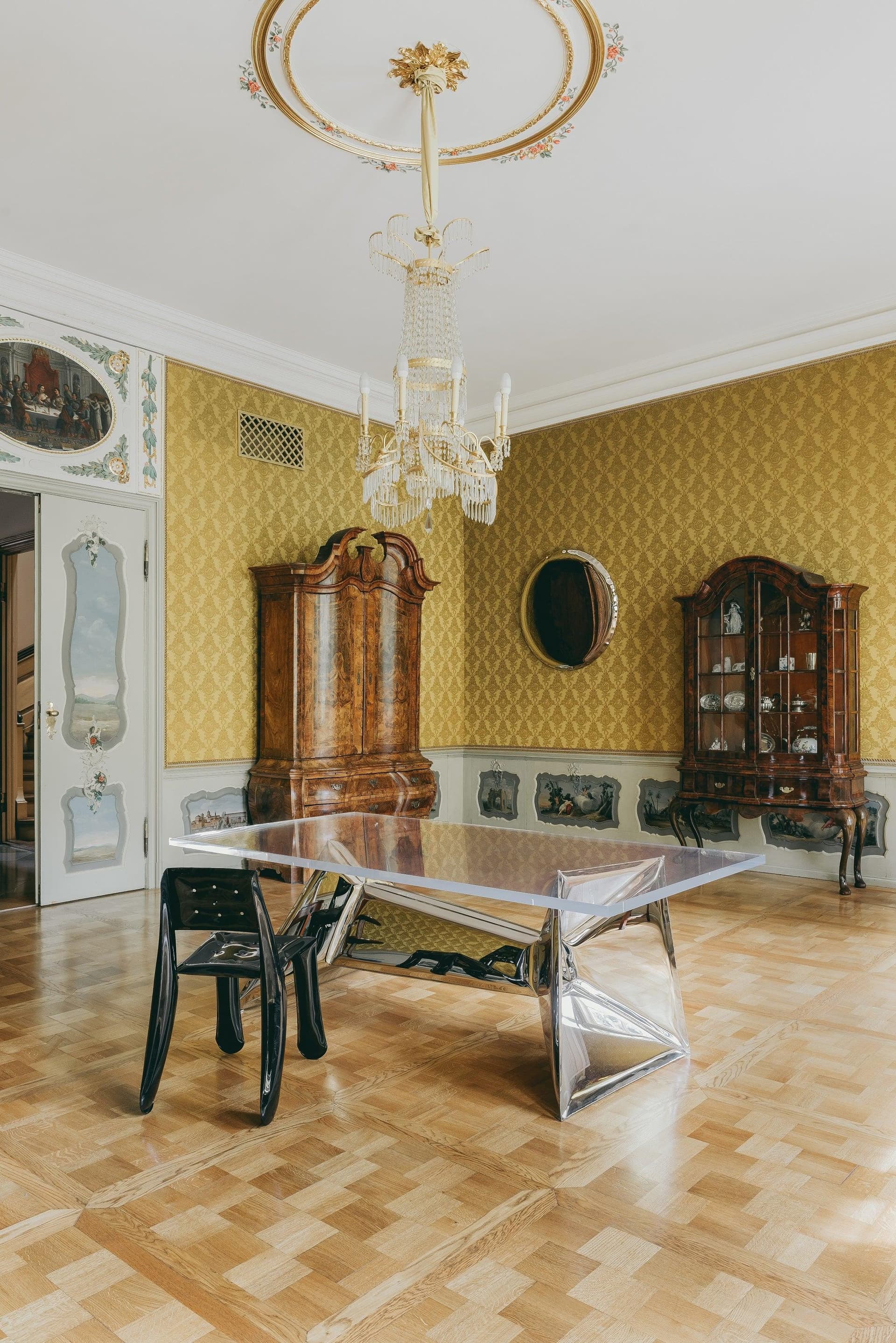 Lustro ścienne OKO złote 95 cm, Zieta Studio - 116599