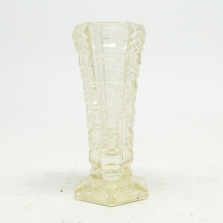 Wazon miniaturowy Art Deco, szkło prasowane, Czechosłowacja, lata 30. - 113529