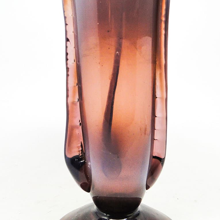 Wazon Modernizm, szkło fioletowe, proj. J. Słuczan-Orkusz, Polska, lata 70. - 113550