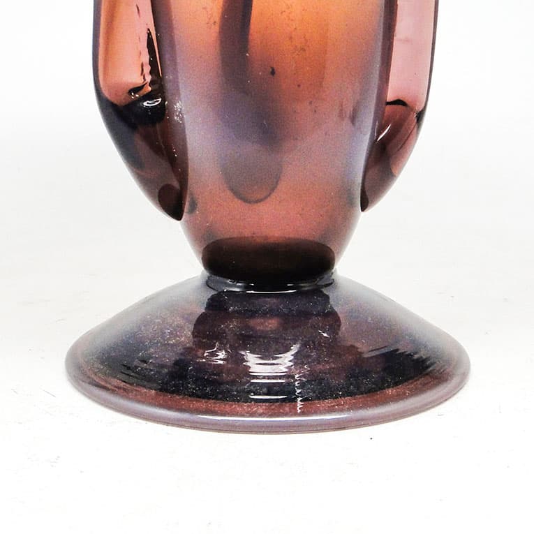 Wazon Modernizm, szkło fioletowe, proj. J. Słuczan-Orkusz, Polska, lata 70. - 113549