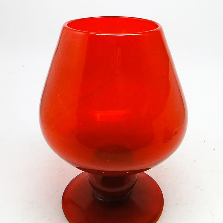 Wazon, mid-century modern, szkło czerwone, proj. J. Słuczan-Orkusz, Polska, lata 70. - 113625
