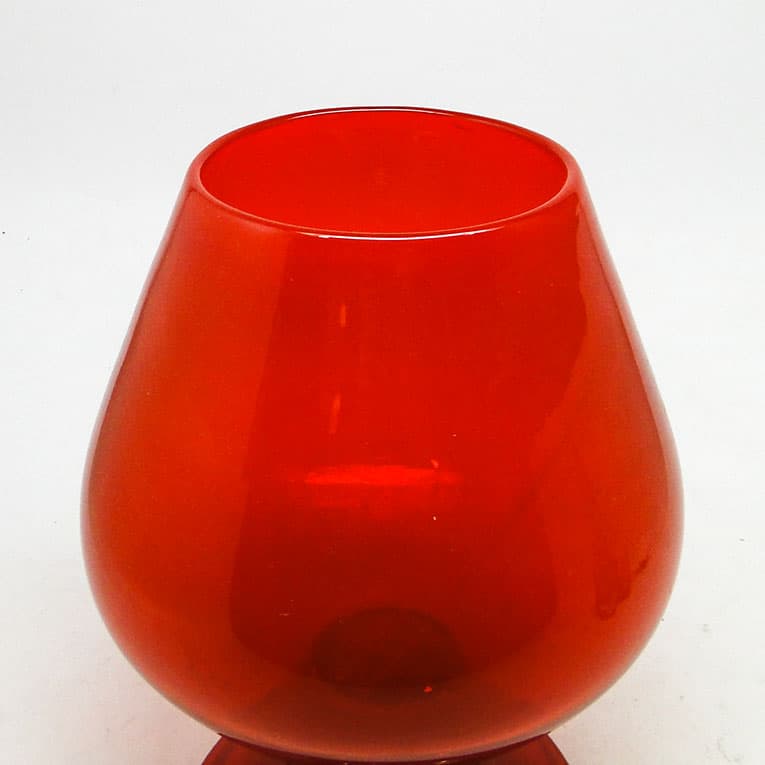 Wazon, mid-century modern, szkło czerwone, proj. J. Słuczan-Orkusz, Polska, lata 70. - 113622