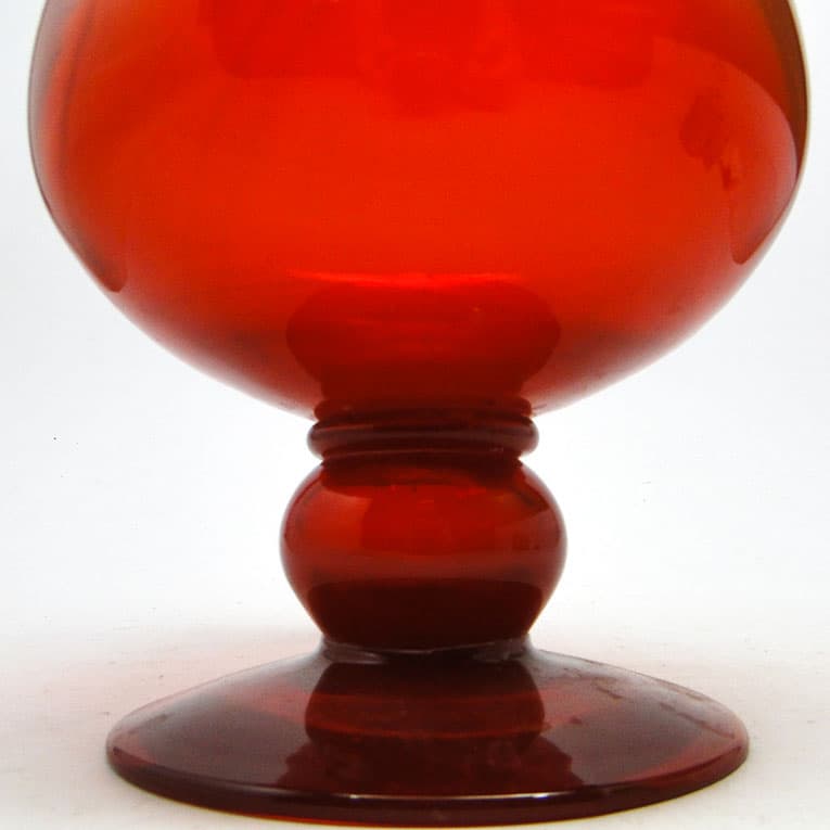 Wazon, mid-century modern, szkło czerwone, proj. J. Słuczan-Orkusz, Polska, lata 70. - 113620