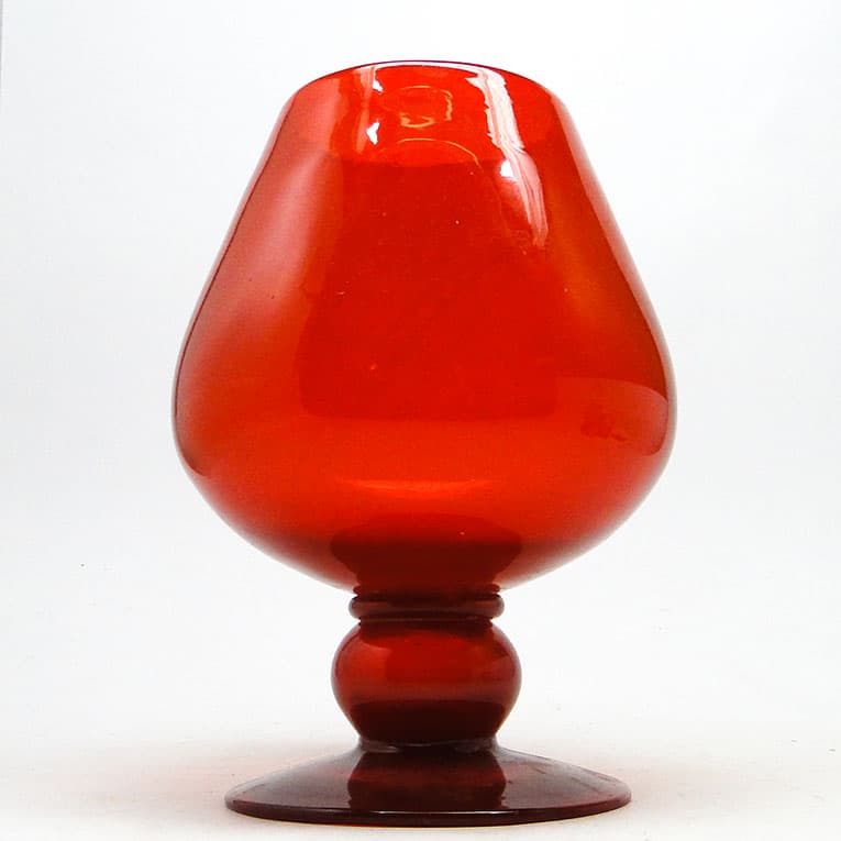 Wazon, mid-century modern, szkło czerwone, proj. J. Słuczan-Orkusz, Polska, lata 70. - 113617