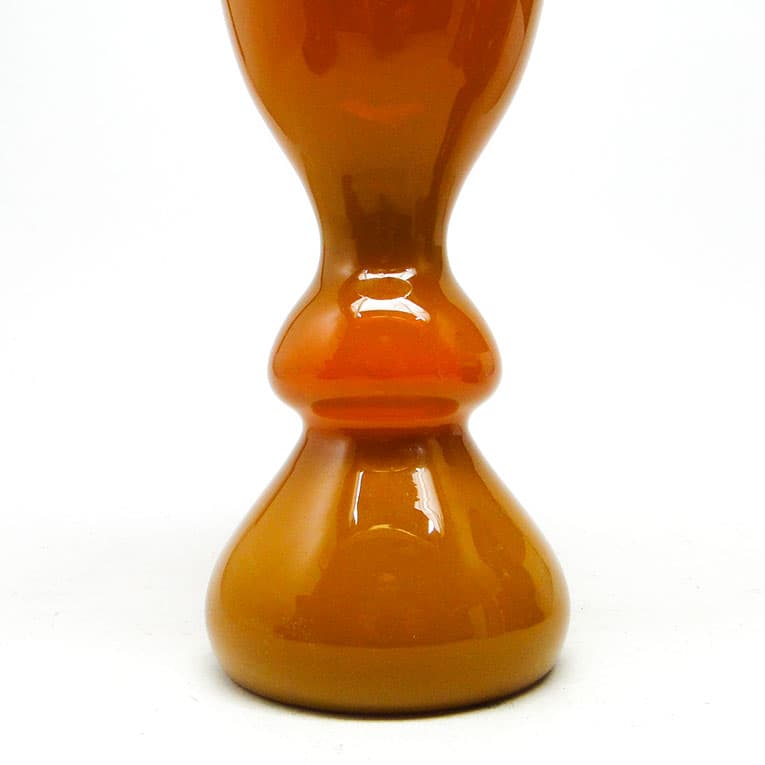 Wazon Aniołek, mid-century modern, szkło pomarańczowe, proj. S. Sadowski, Polska, lata 70. - 113644