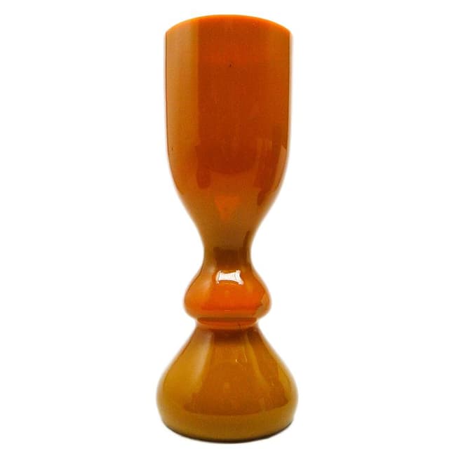 Wazon Aniołek, mid-century modern, szkło pomarańczowe, proj. S. Sadowski, Polska, lata 70. - WYMIARY