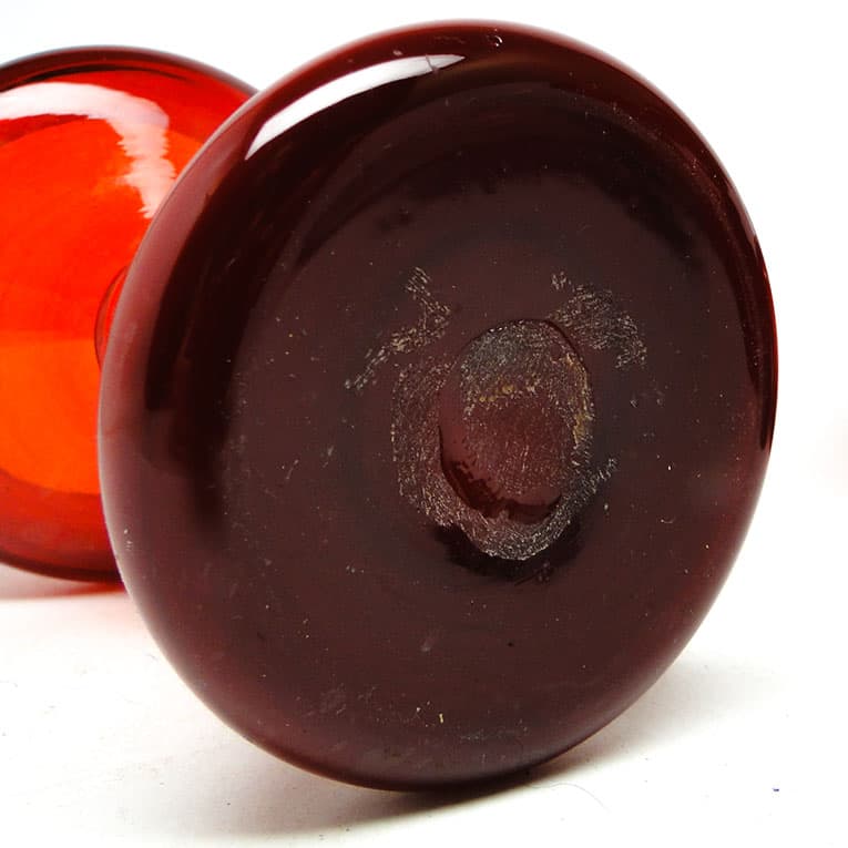 Wazon, modernizm, szkło czerwone, proj. J. Słuczan-Orkusz, Polska, lata 70. - 113705