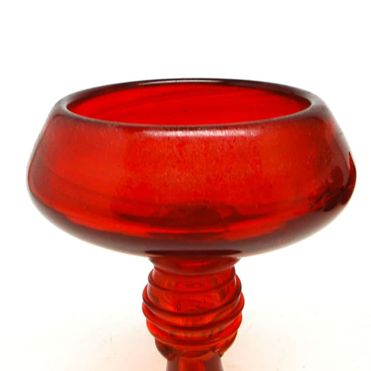 Wazon, modernizm, szkło czerwone, proj. J. Słuczan-Orkusz, Polska, lata 70. - 113703