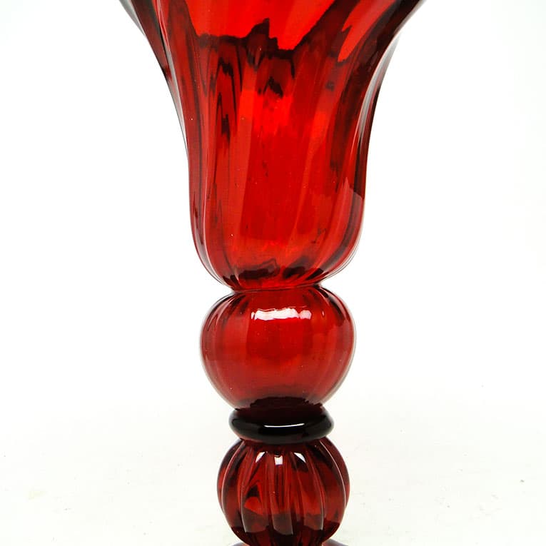 Wazon, mid-century modern, szkło czerwone, proj. J. Słuczan-Orkusz, Polska, lata 70. - 113718