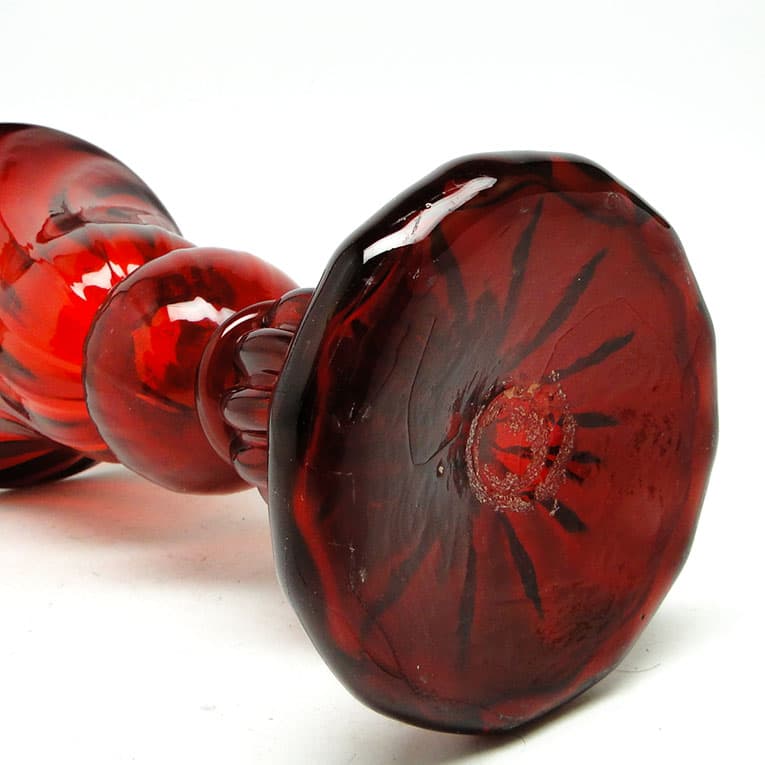 Wazon, mid-century modern, szkło czerwone, proj. J. Słuczan-Orkusz, Polska, lata 70. - 113723