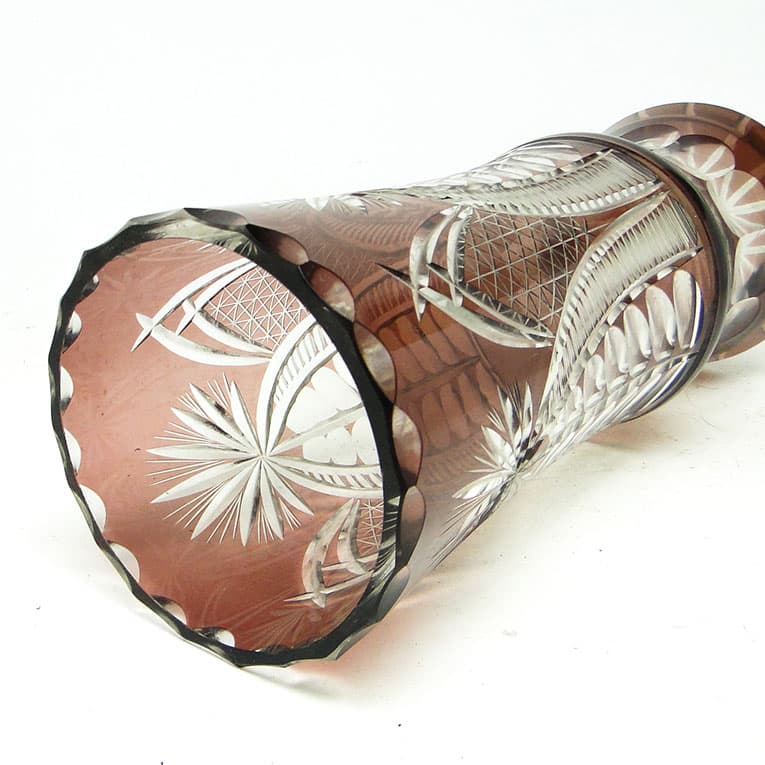 Wazon Mid-century modern, kryształ szkło, Polska, lata 70. - 113742