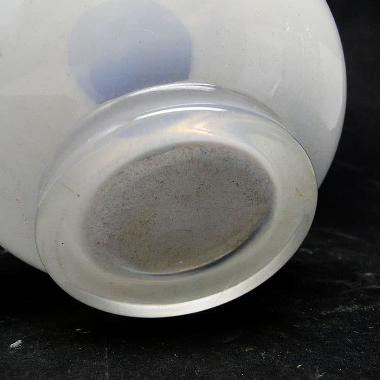 Wazon Modernizm, szkło białe i przezroczyste, HSG Tarnowiec, Polska, lata 70. - 113789