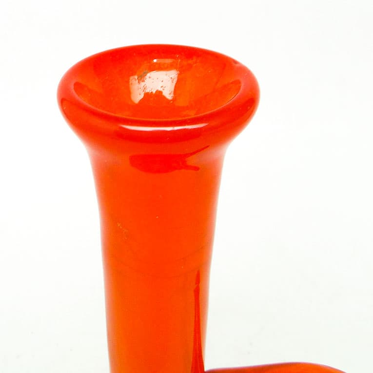 Wazon, modernistyczny, szkło pomarańczowe, proj. B. Świstacka, Polska, lata 70. - 113810