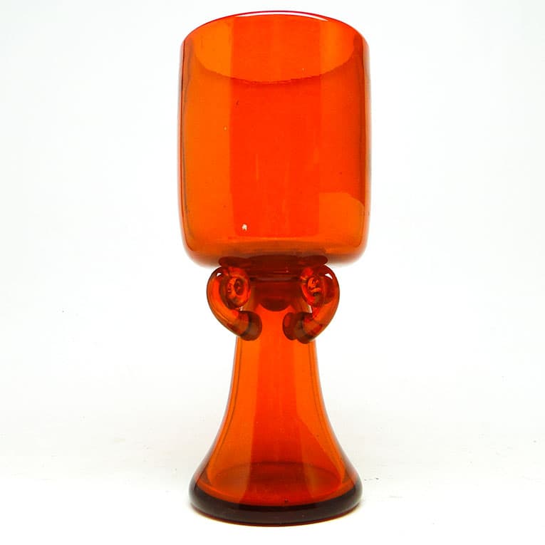 Wazon Modernizm, szkło pomarańczowe, proj. J. Słuczan-Orkusz, Polska, lata 70. - 113834