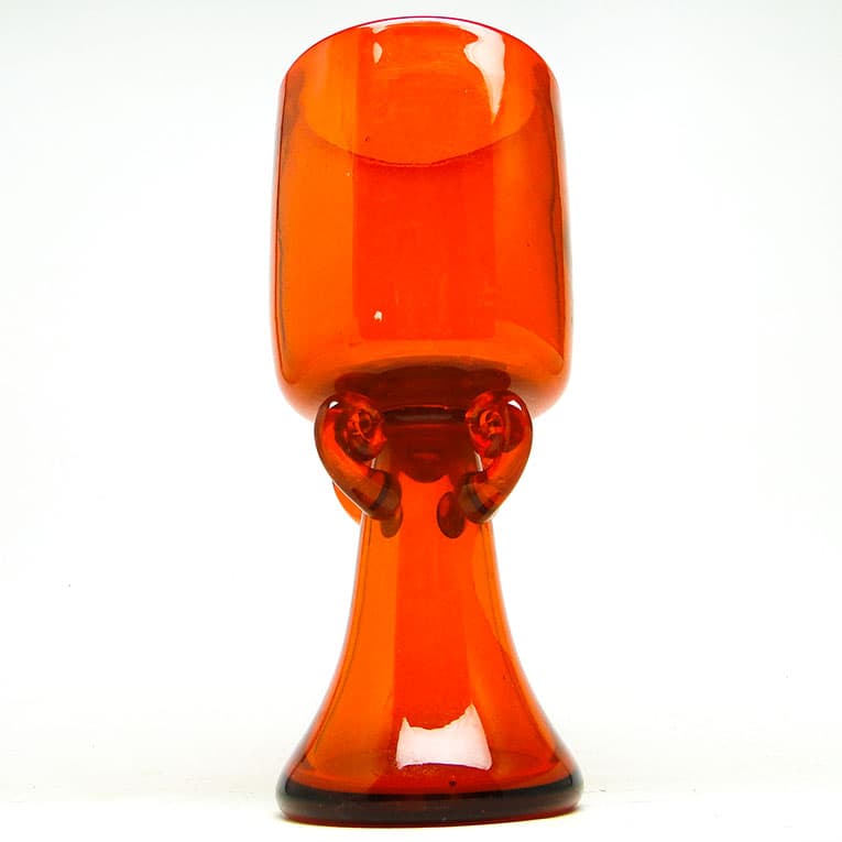 Wazon Modernizm, szkło pomarańczowe, proj. J. Słuczan-Orkusz, Polska, lata 70. - 113829