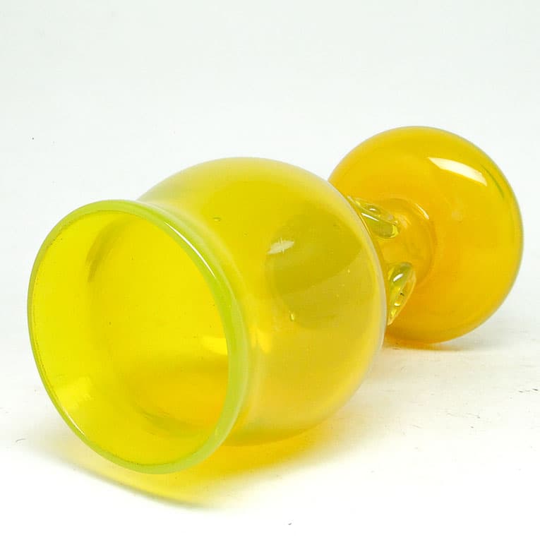Wazon Modernizm, szkło żółte, proj. J. Słuczan-Orkusz, Polska, lata 70. - 113854
