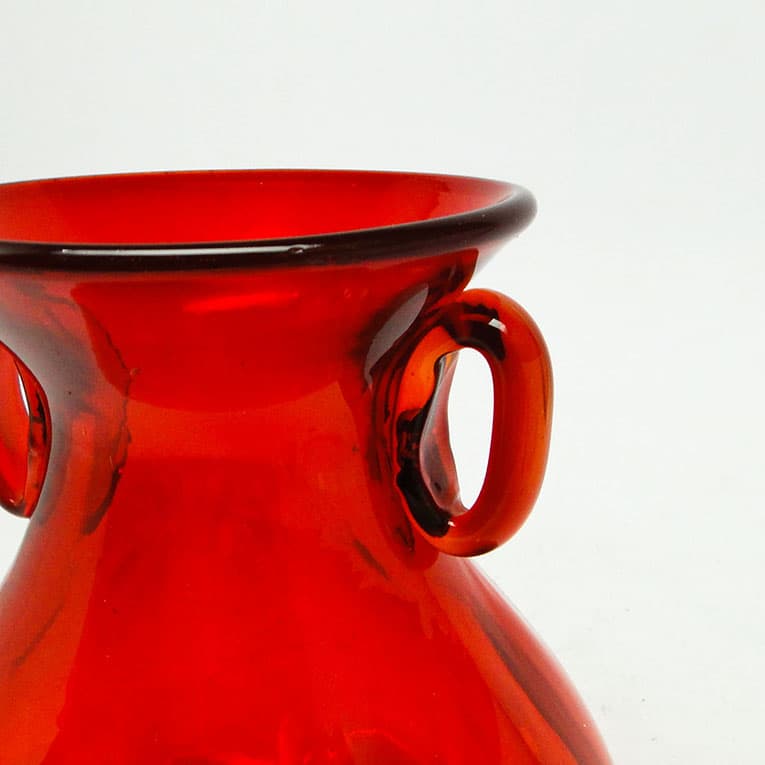 Wazon Mid-century modern, szkło czerwone, proj. J. Słuczan-Orkusz, Polska, lata 70. - 113906