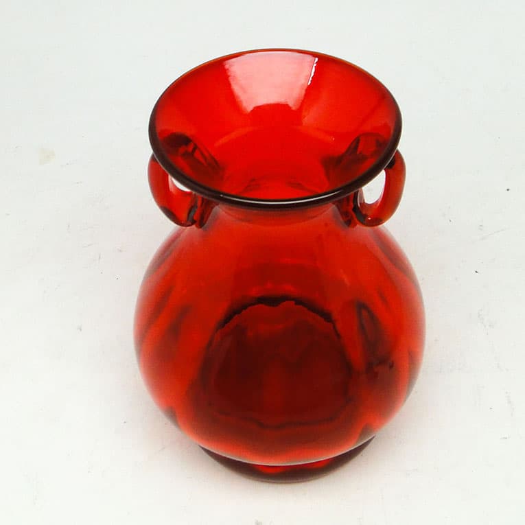 Wazon Mid-century modern, szkło czerwone, proj. J. Słuczan-Orkusz, Polska, lata 70. - 113901