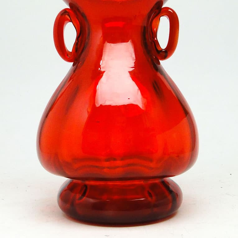 Wazon Mid-century modern, szkło czerwone, proj. J. Słuczan-Orkusz, Polska, lata 70. - 113899