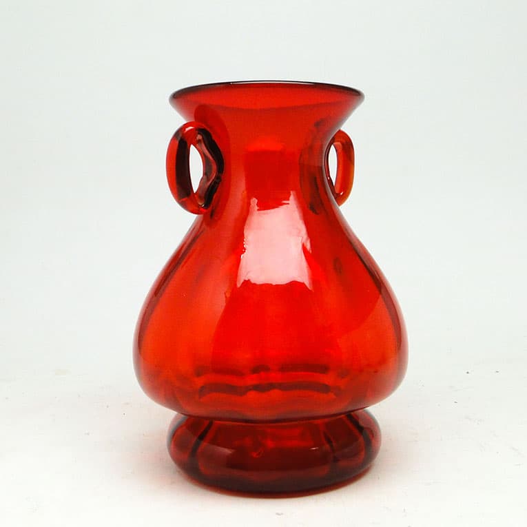 Wazon Mid-century modern, szkło czerwone, proj. J. Słuczan-Orkusz, Polska, lata 70. - 113902