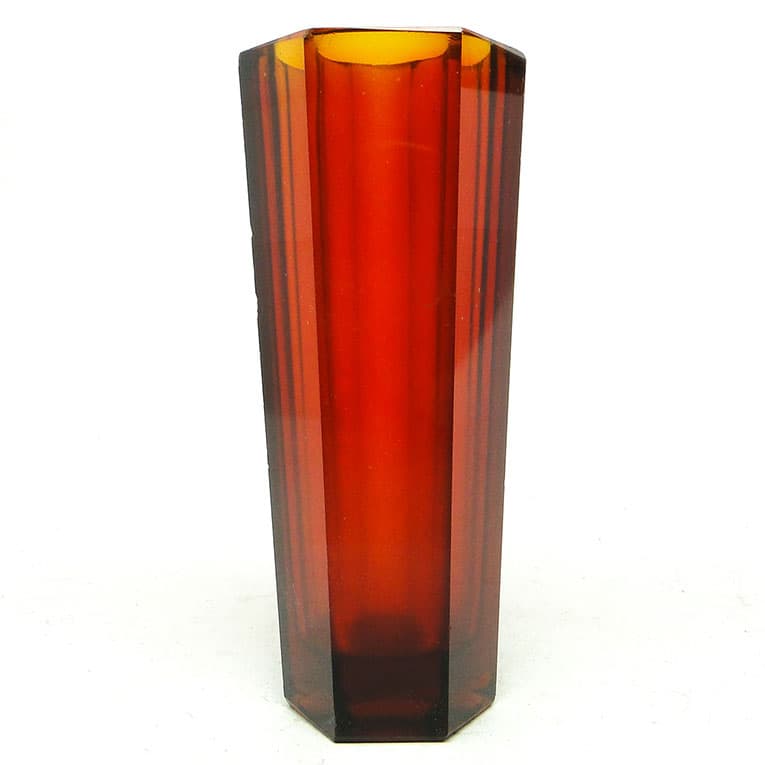 Wazon Art Deco, szkło prasowane, Huta Zawiercie, Polska, lata 30. - 113939