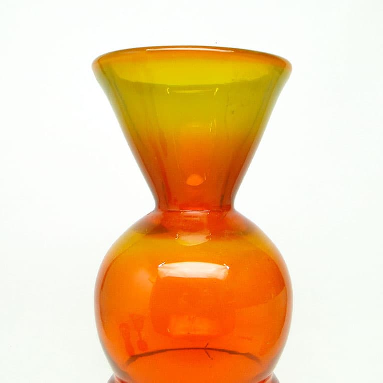 Wazon Bałwanek, postmodernizm, szkło, proj. K. Krawczyk, Polska, lata 70. - 113950