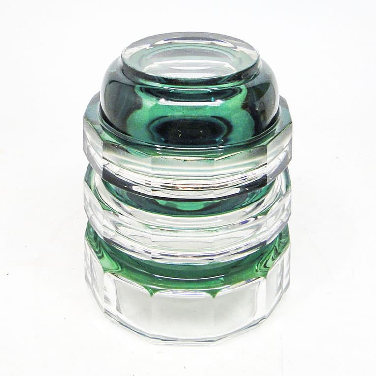 Wazon postmodernizm, szkło kryształ zielony, Niemcy, lata 60. - 113998