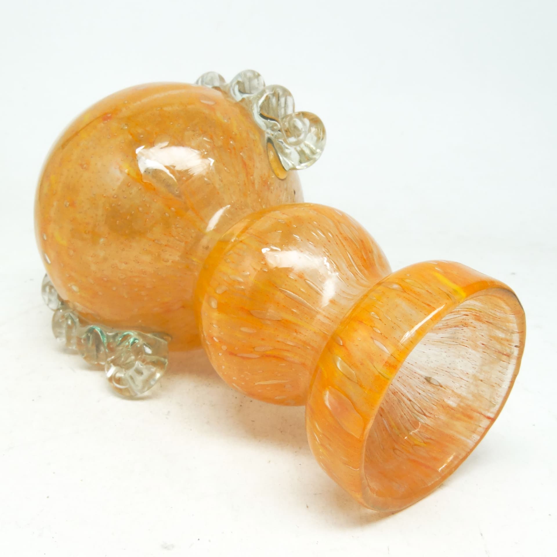 Wazon Postmodernizm, szkło pomarańczowe, Huta Łysa Góra, Polska, lata 70. - 114040