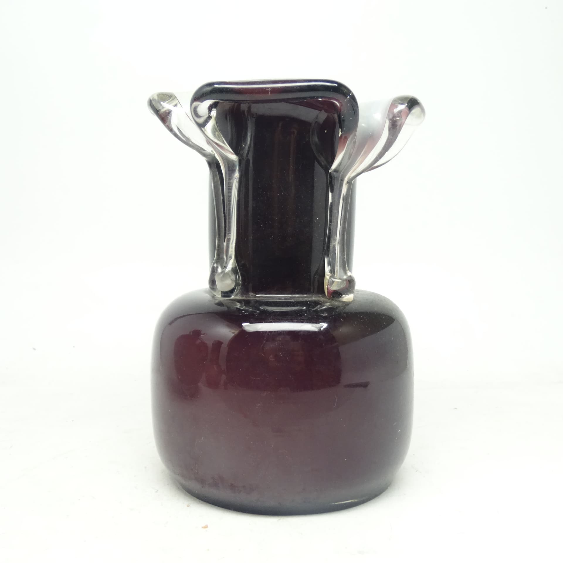 Wazon mid-century modern, szkło fioletowe, Polska, lata 70. - 114053