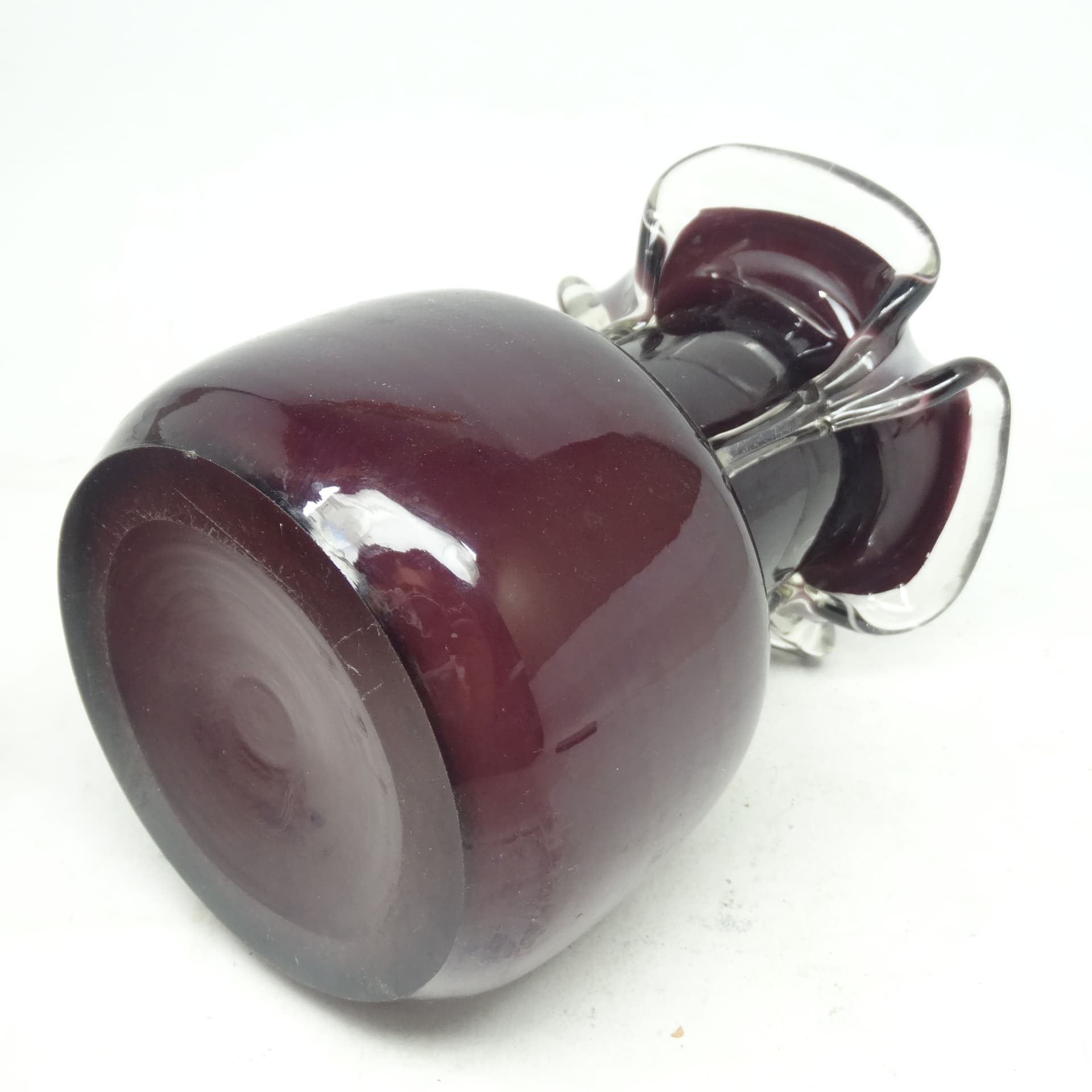 Wazon mid-century modern, szkło fioletowe, Polska, lata 70. - 114056