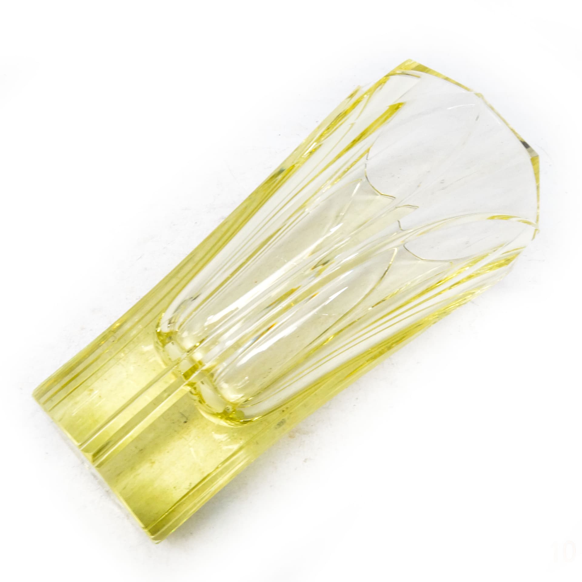 Wazon Art Deco, kryształ cytrynowy, proj. R. Hlousek, Moser, Czechosłowacja, lata 30. - 114399