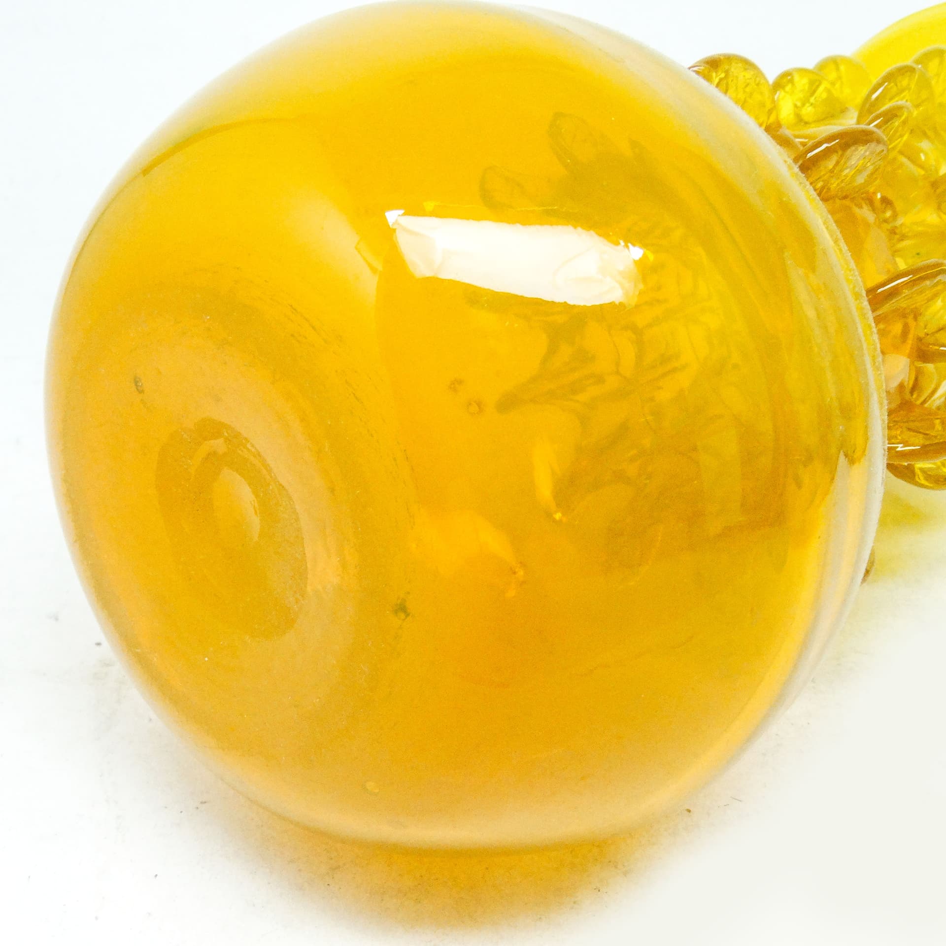 Wazon Panna Młoda, mid-century modern, szkło żółte, proj. J. Słuczan-Orkusz, Polska, lata 70. - 114446