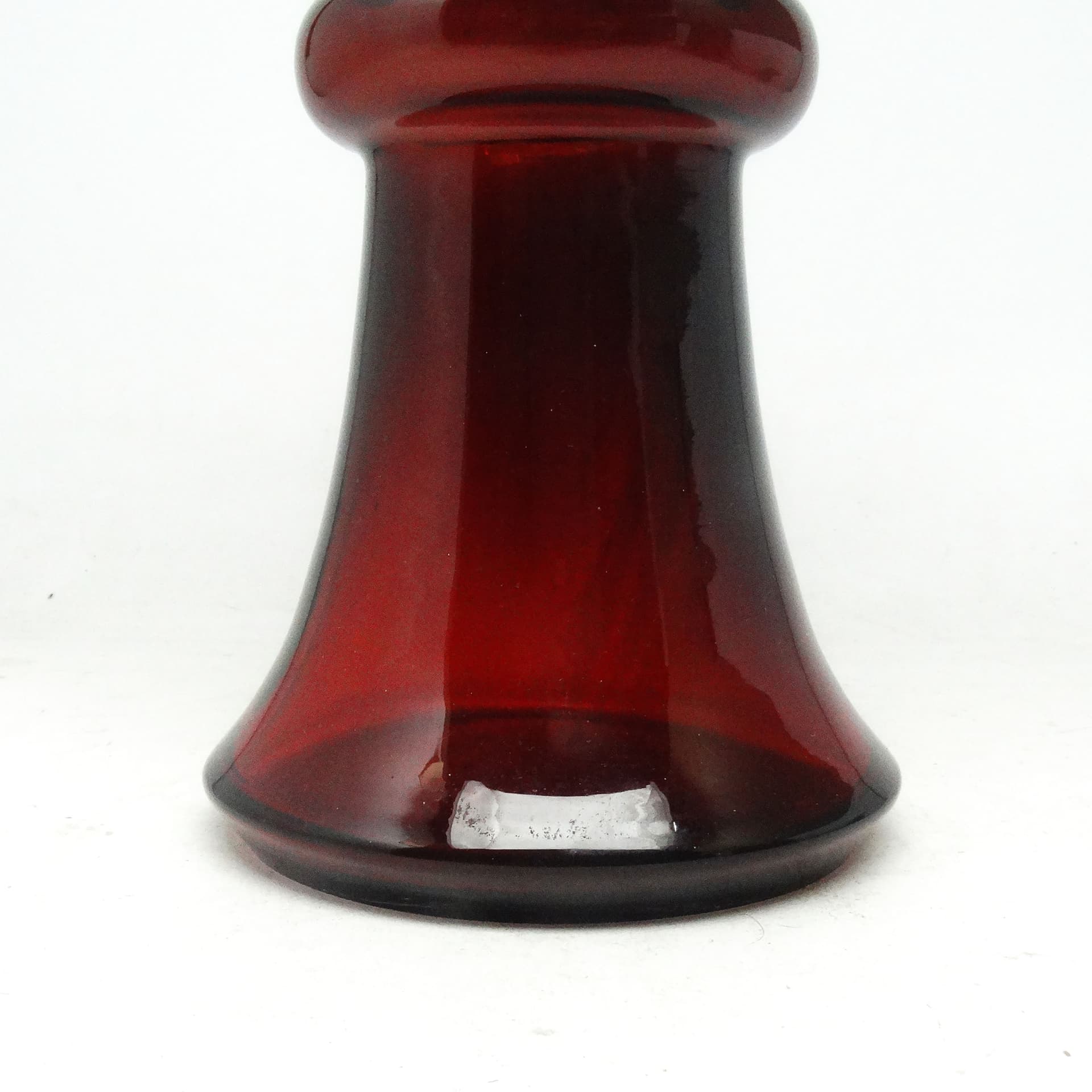 Wazon Modernizm, szkło rubinowo-czerwone, proj. K. Krawczyk, HSG Tarnowiec, Polska, lata 70. - 114455