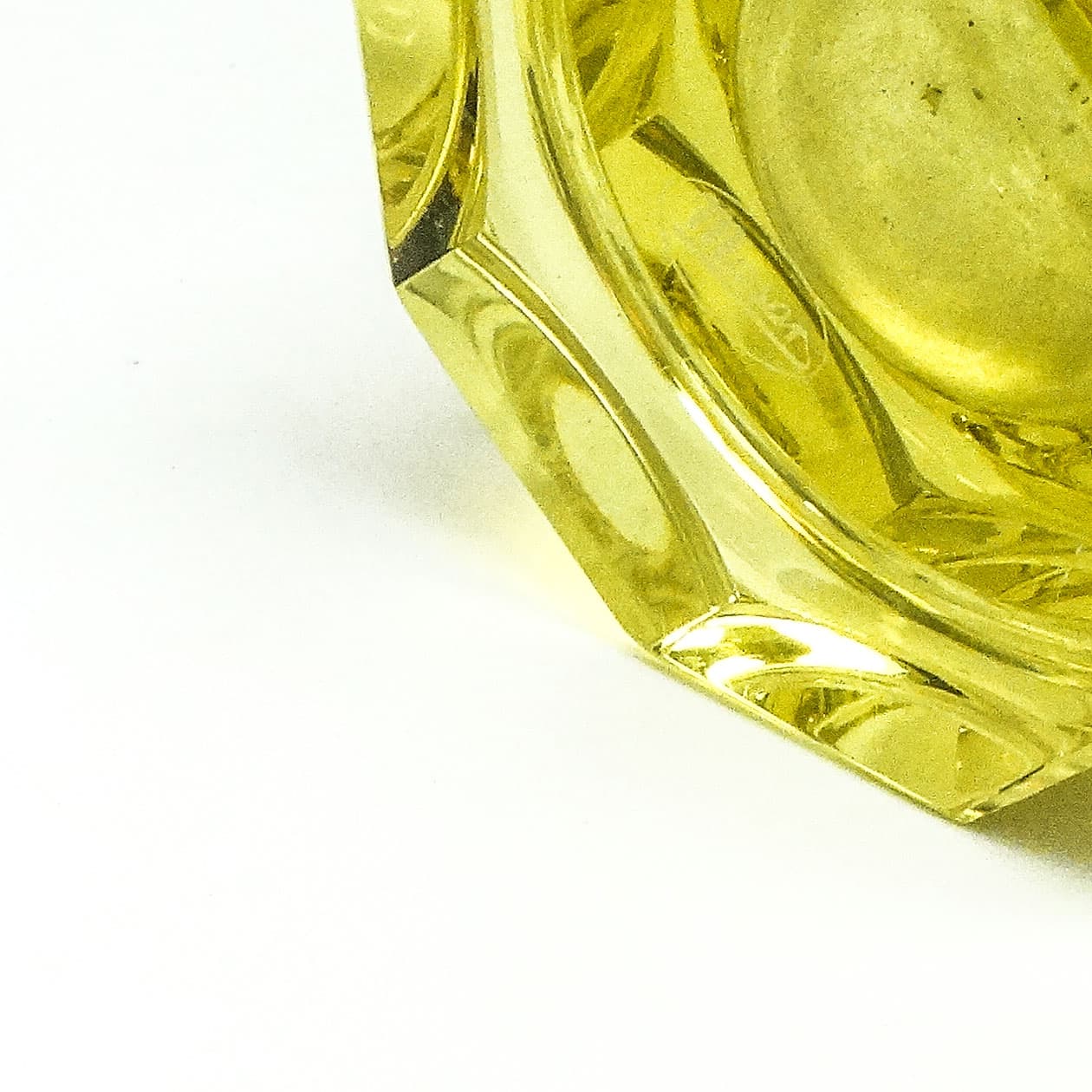 Wazon Art Deco, kryształ żółty, proj. J. Hoffmann, Moser, Czechosłowacja, lata 30. - 114486