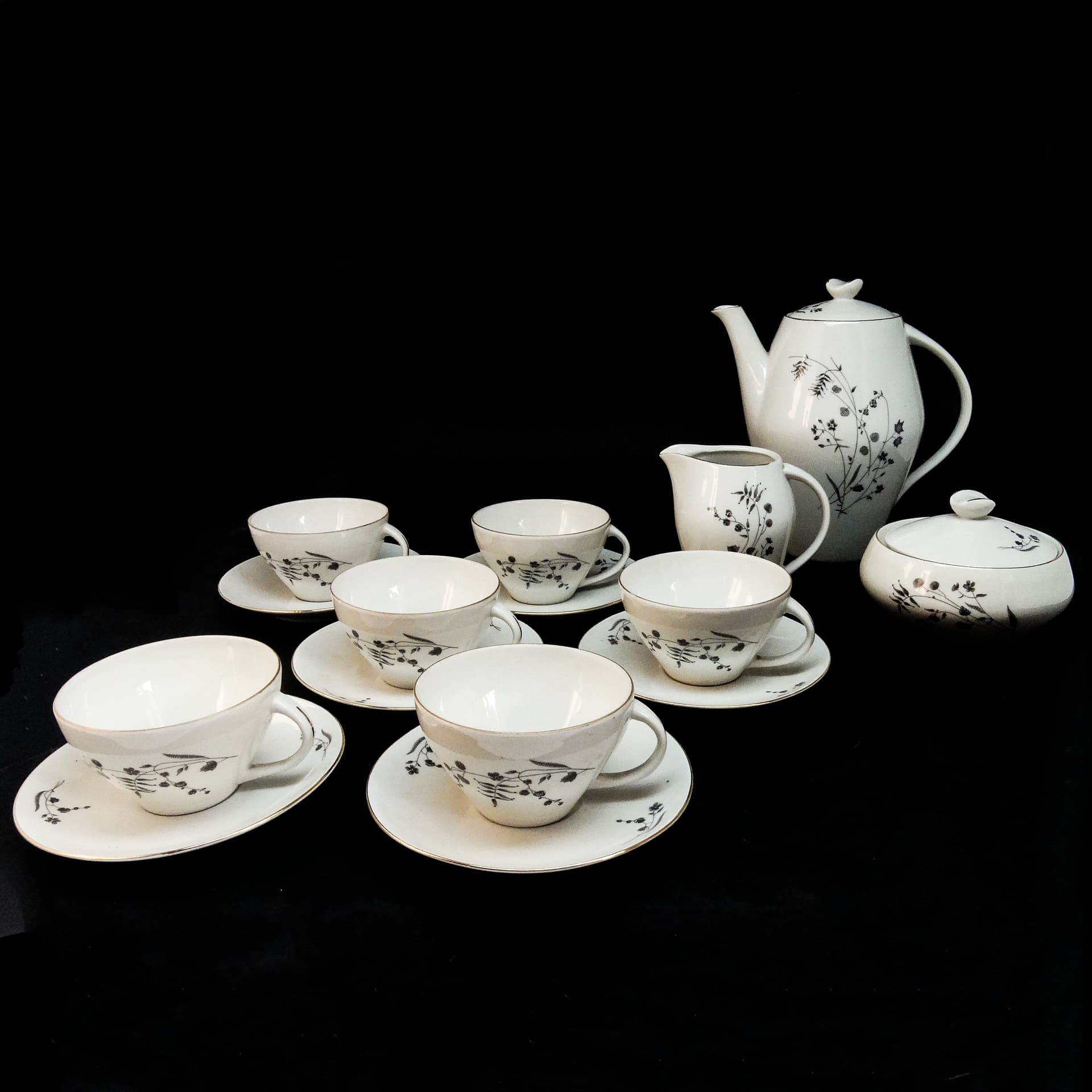 Joanna coffee set, Modernism, porcelain, Poland, 1970s. - 114514