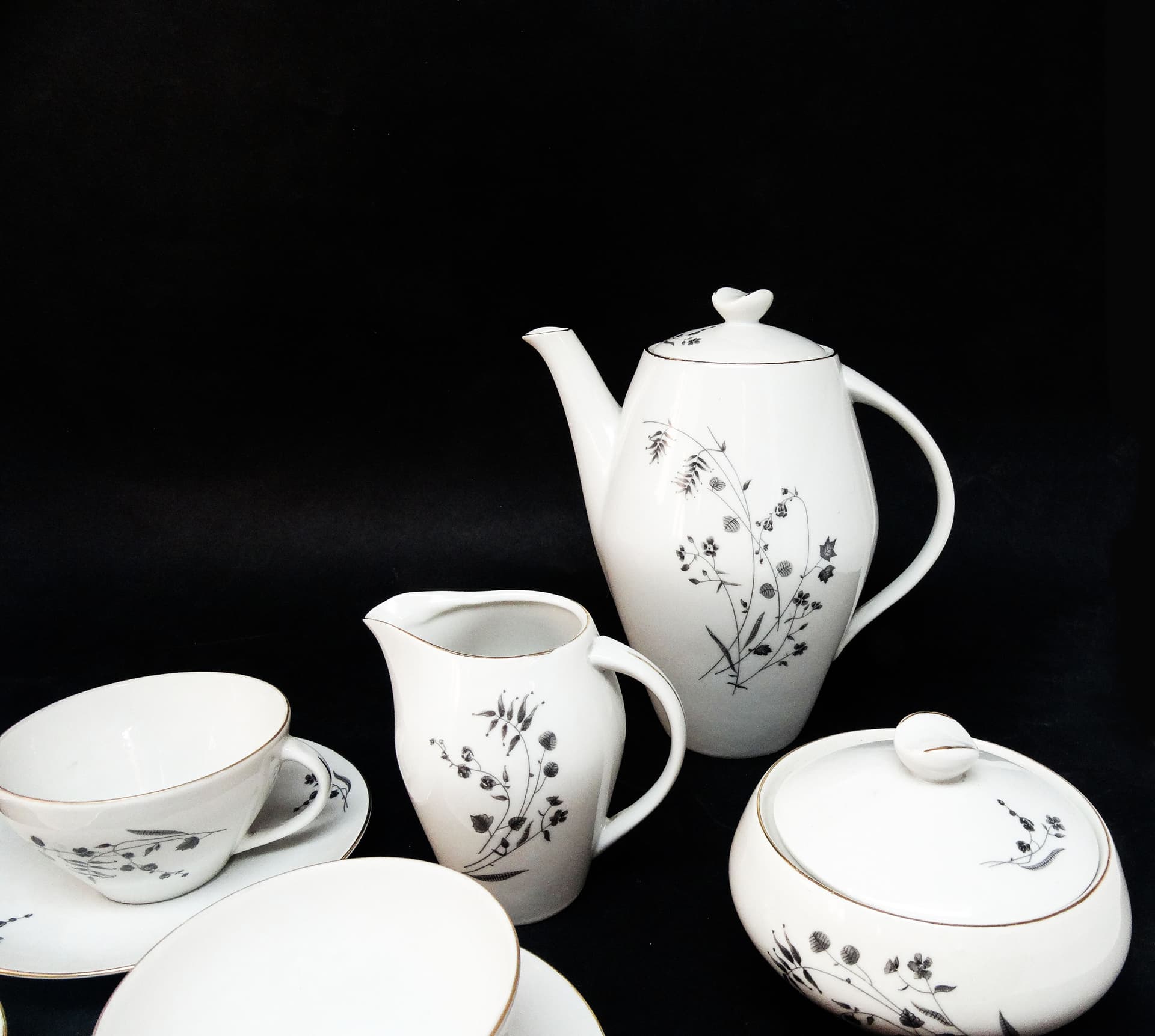 Joanna coffee set, Modernism, porcelain, Poland, 1970s. - 114516
