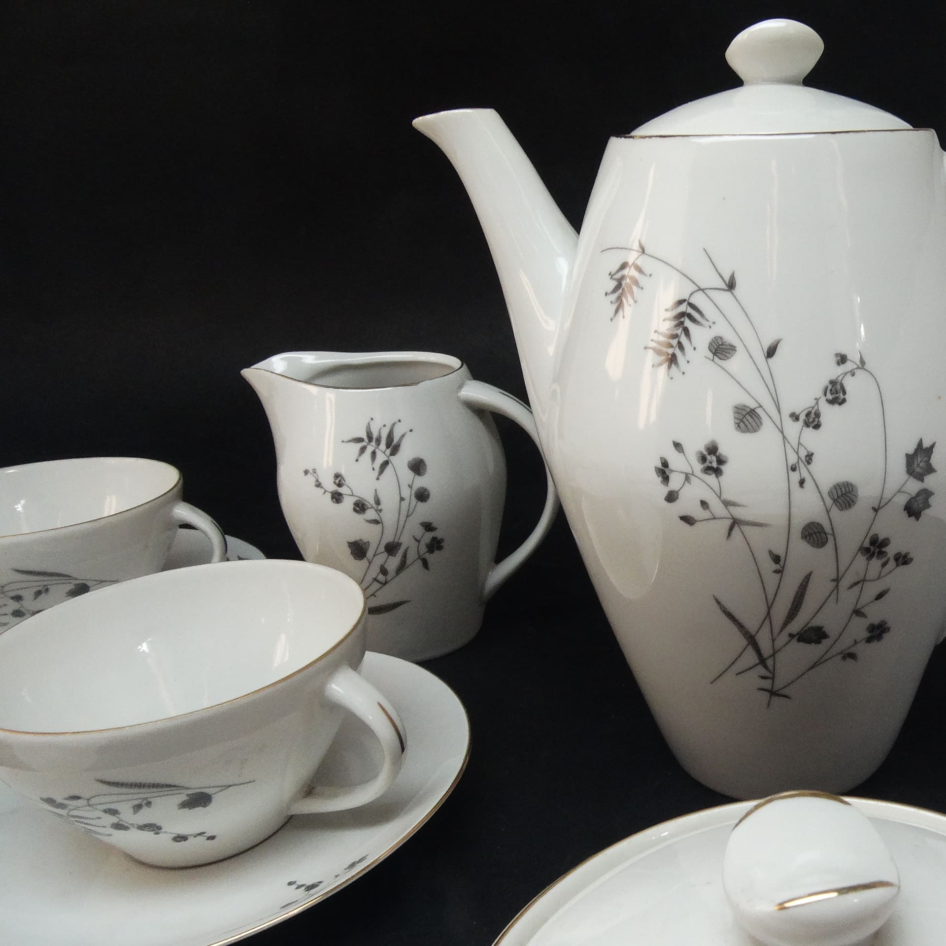 Joanna coffee set, Modernism, porcelain, Poland, 1970s. - 114522