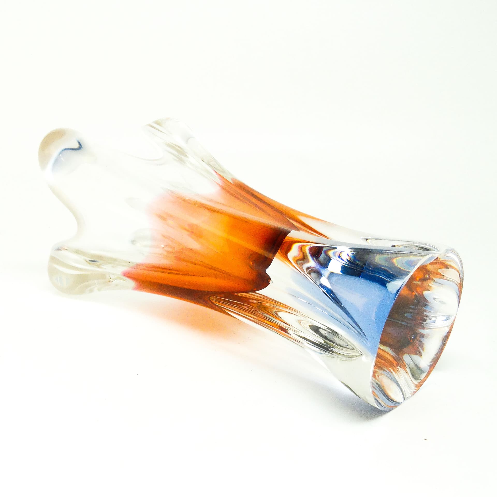 Wazon mid-century modern, szkło, proj. J. Hospodka, Czechosłowacja, lata 60. - 114543