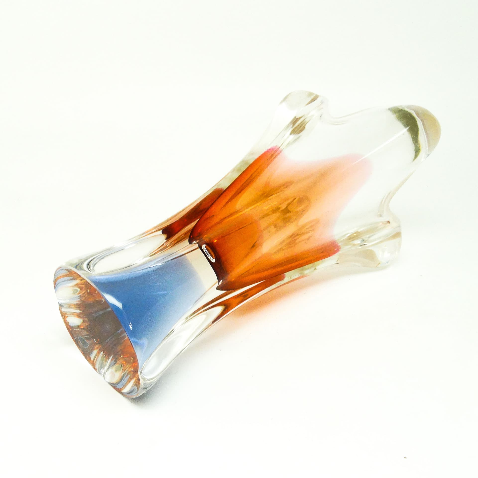 Wazon mid-century modern, szkło, proj. J. Hospodka, Czechosłowacja, lata 60. - 114549