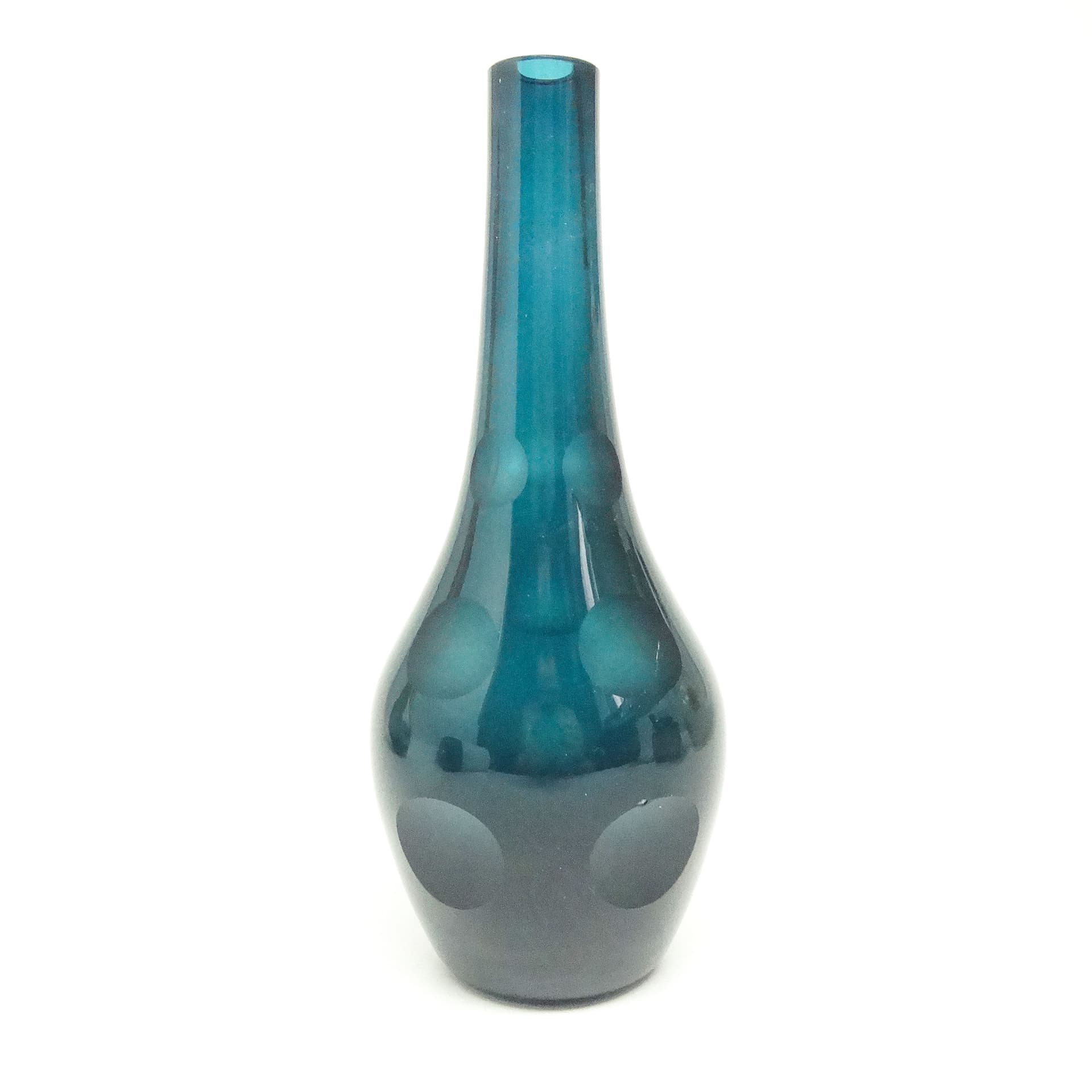 Wazon Postmodernizm, szkło teal, WMF, Niemcy, lata 60. - 114560