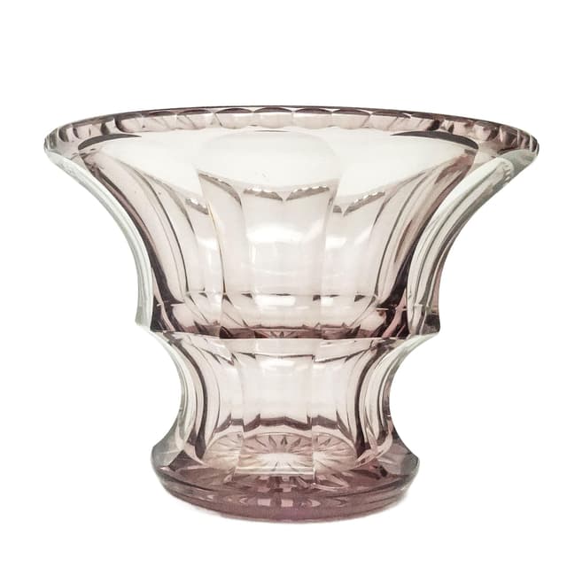 Wazon Art Deco, kryształ, proj. J. Hoffmann, Bohemia, Czechosłowacja, lata 30. - WYMIARY