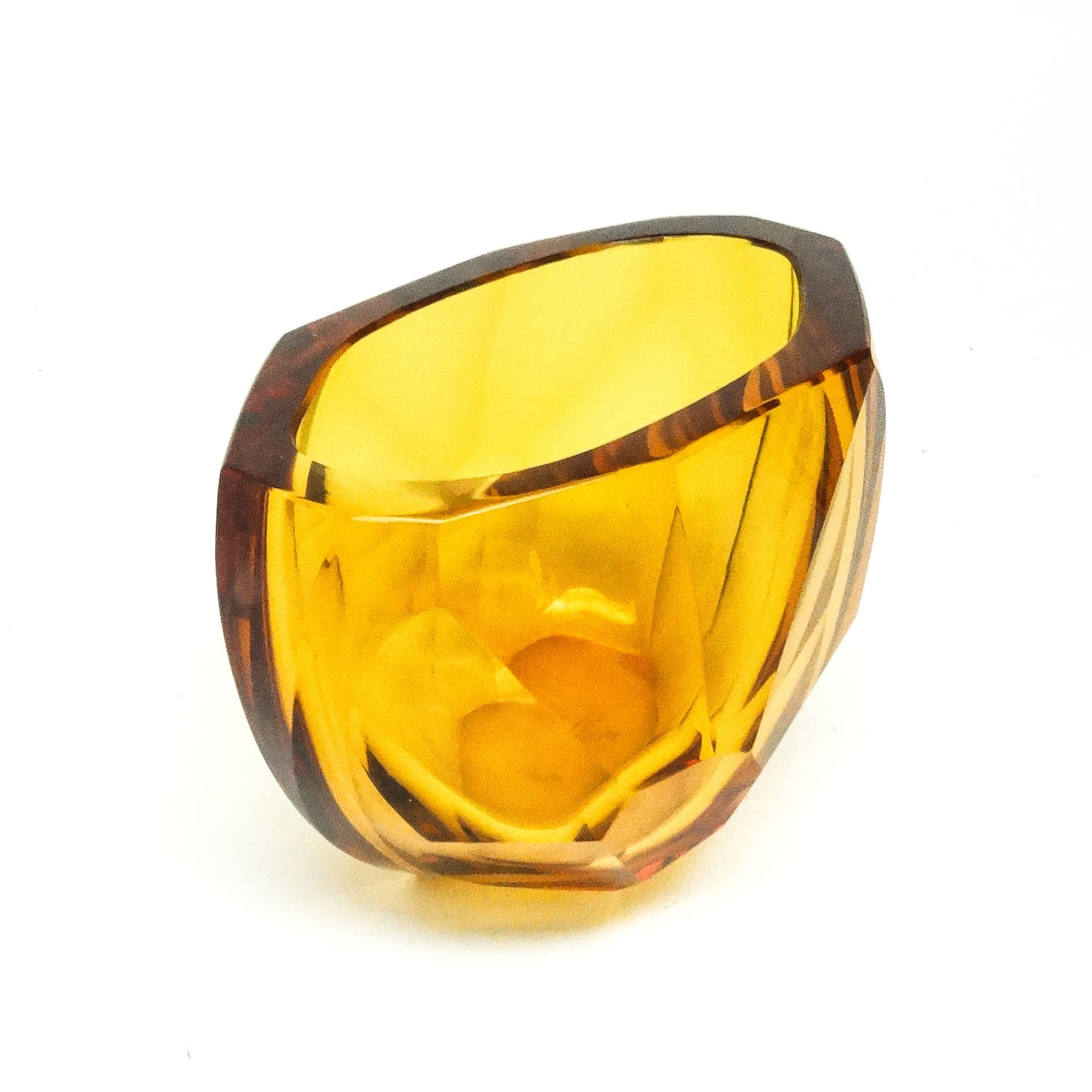 Art Deco jardiniere, crystal, Moser, Czechoslovakia, 1930s. - 114638