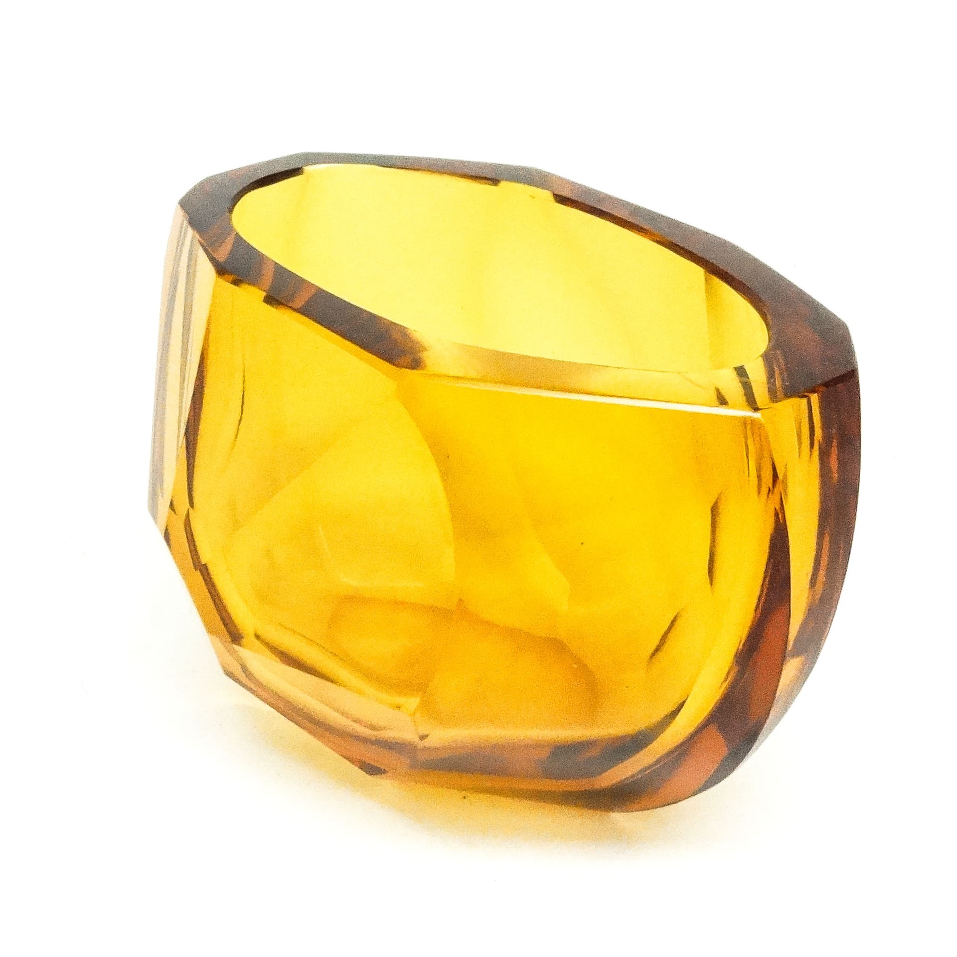 Art Deco jardiniere, crystal, Moser, Czechoslovakia, 1930s. - 114636