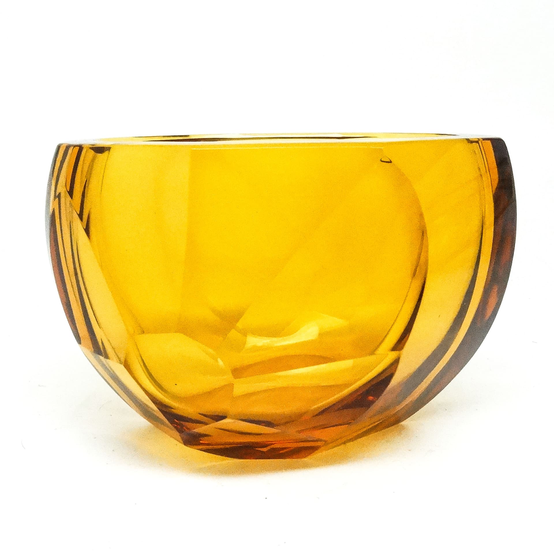 Art Deco jardiniere, crystal, Moser, Czechoslovakia, 1930s. - 114641