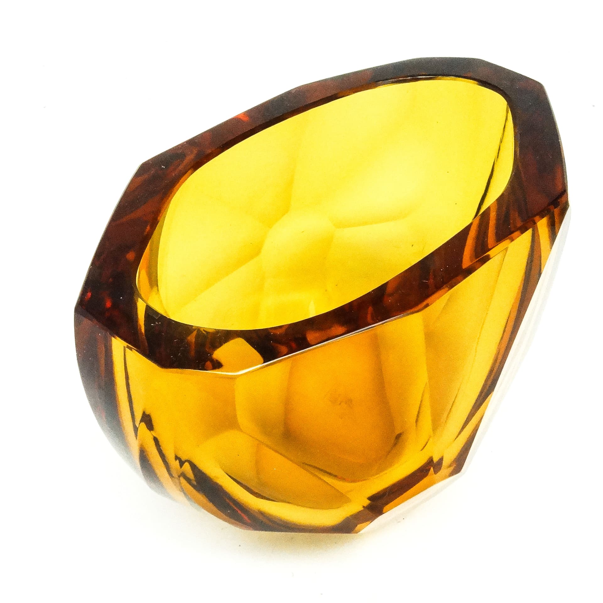 Art Deco jardiniere, crystal, Moser, Czechoslovakia, 1930s. - 114642