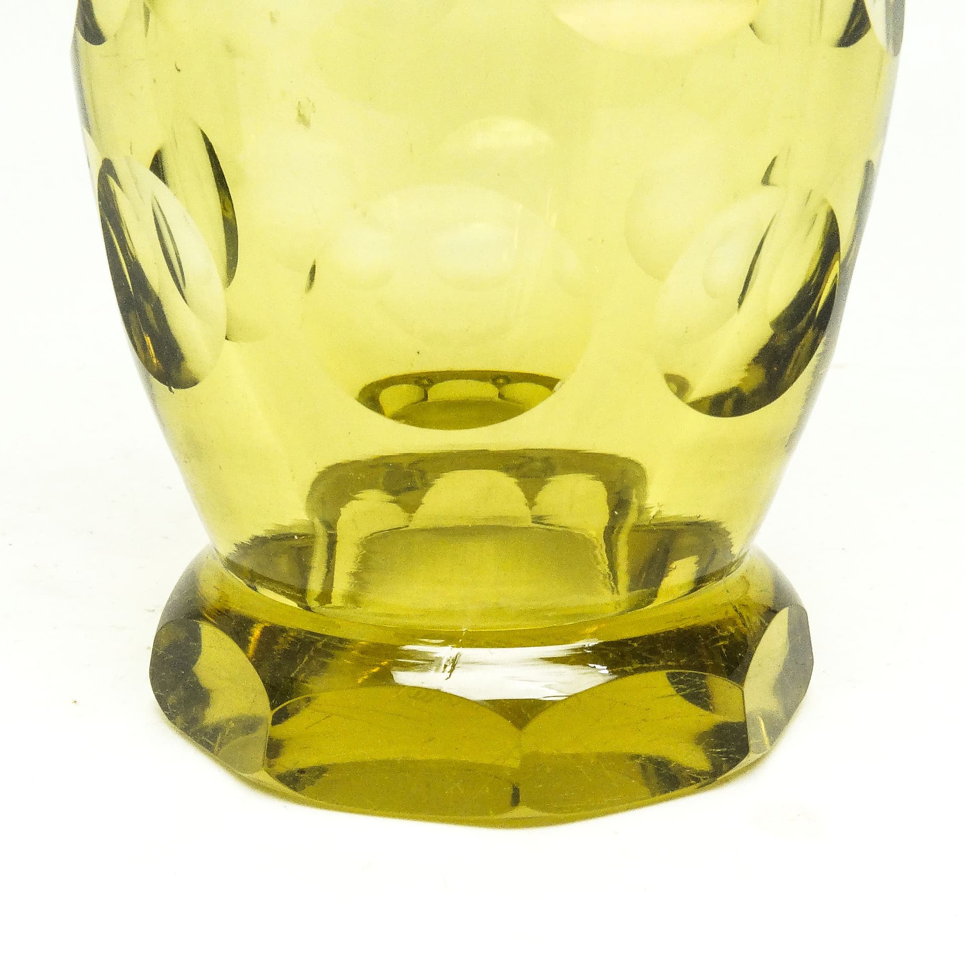 Wazon Art Deco, kryształ żółty, proj. J. Hoffmann, Moser, Czechosłowacja, lata 50. - 114778